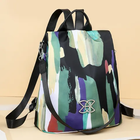 Fashion Anti Theft Women Backpack Waterproof Nylon Large Capacity Travel Daypack Elegant Casual Rucksack Shoulder Bag For Women