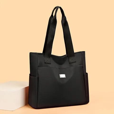 Women Large Capacity Oxford Cloth Tote Bag Simple Fashion Waterproof Shoulder Bag Commuting Underarm Handbag For Daily Travel
