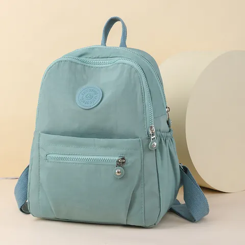 Fashion Women Nylon Backpack Large Capacity Waterproof Washed Cloth Travel Bag Casual School Bag Multi-pocket Lightweight