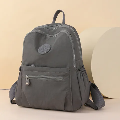 Fashion Women Nylon Backpack Large Capacity Waterproof Washed Cloth Travel Bag Casual School Bag Multi-pocket Lightweight