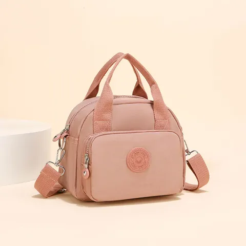 Women's Fashion Nylon Crossbody Bag Large Capacity Multi-layer Commuter Handbag Waterproof Shoulder Bag Adjustable Strap