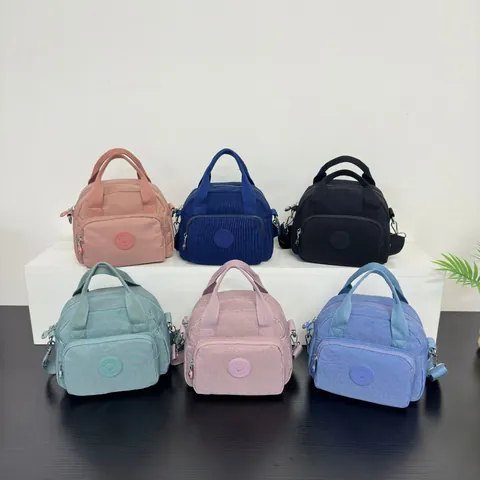 Women's Fashion Nylon Crossbody Bag Large Capacity Multi-layer Commuter Handbag Waterproof Shoulder Bag Adjustable Strap