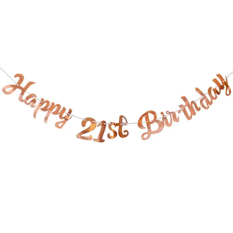Alles Gute zum Geburtstag Party Banner Girlande Metallischer Buchstabe Hängende Dekoration Feier Zubehör