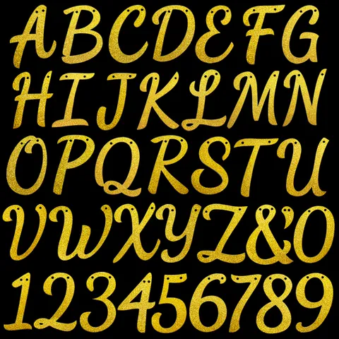 Glitter Letter A-Z Cijfer 0-9 En Symbool DIY Hangende Slinger Banner Voor Bruiloft Verjaardag Feest Decoratie