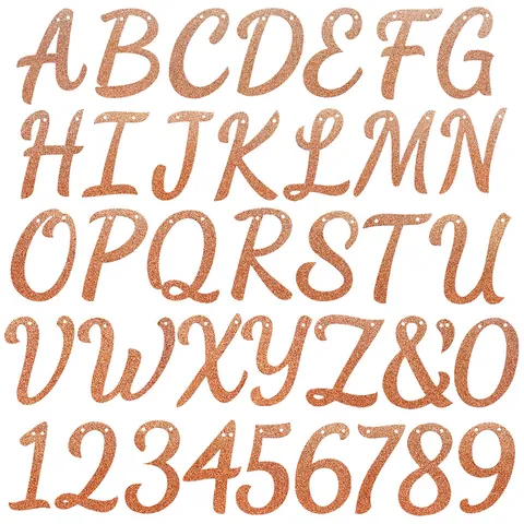 Glitter Letter A-Z Cijfer 0-9 En Symbool DIY Hangende Slinger Banner Voor Bruiloft Verjaardag Feest Decoratie