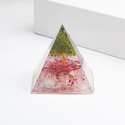 Handgefertigte Orgonit Pyramide Harz Natürlicher Kristall Lebensbaum Energiegenerator Für Zuhause Büro Deko Meditation Geschenk