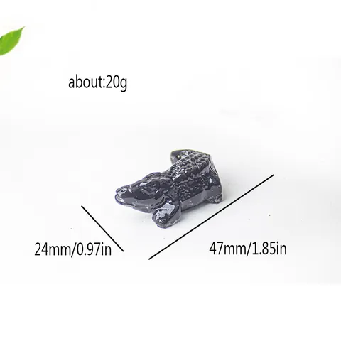 Miniature Crocodile Figurine Resin Natural Crystal Crushed Stone Realistic Animal Ornament For Desktop Office Home Decor Gift