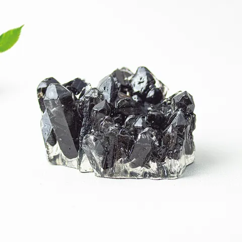 Resin Natural Stone Crystal Cluster Ornament For Home Office Decor Healing Crystal Cluster Desktop Decoration Gift
