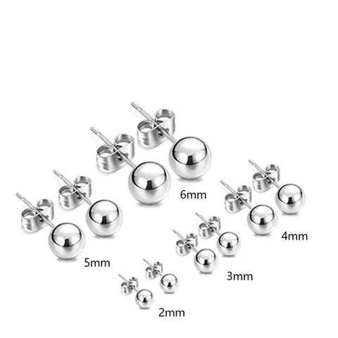 Boucles d'Oreilles Clous Rondes Minimalistes en Acier Inoxydable Hommes Femmes Bijoux de Piercing Helix Or Argent Noir Bleu Rose