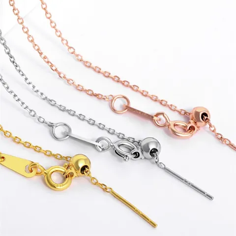 316L Stainless Steel Adjustable Bracelet Chain Sliding Bead Needle Pin DIY Jewelry Making Accessory For Women Gold Steel