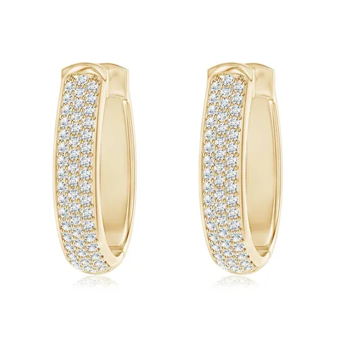 Fashion Copper Gold Plated Hoop Earrings For Women Luxury Oval Zirconia Huggie Earrings Geometric Trendy Jewelry Gift