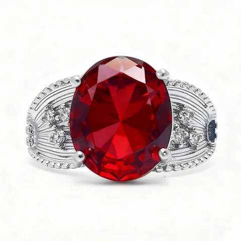 Luxury Vintage Oval Gemstone Adjustable Ring Gold Plated Copper Zirconia Embellished High Carbon Diamond Women Jewelry
