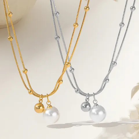 Stainless Steel Starfish Imitation Pearl Pendant Necklace Earrings Bracelet For Women Gold Silver Marine Style Elegant Jewelry