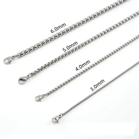 Minimalistische Titanstahl Boxkette Halskette Für Herren Damen 316L Edelstahl Poliert Venezianerkette Pendler Schmuck