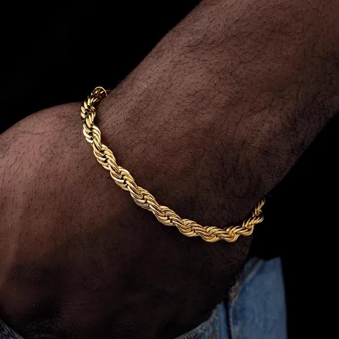 Titanstahl Seilkette Armband Minimalistisch Hip Hop Twist Design Vielseitiger Handschmuck Für Herren Damen Alltag Geschenk