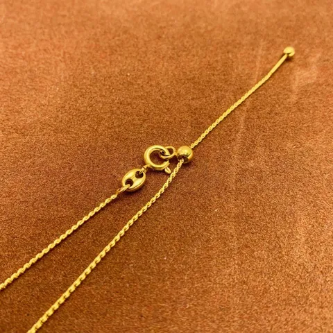 Verstellbare Pin-Typ Universalkette Halskette Edelstahl Vergoldet Minimalistische Schiebeperle Pulloverkette Für Damen Herren Schmuck