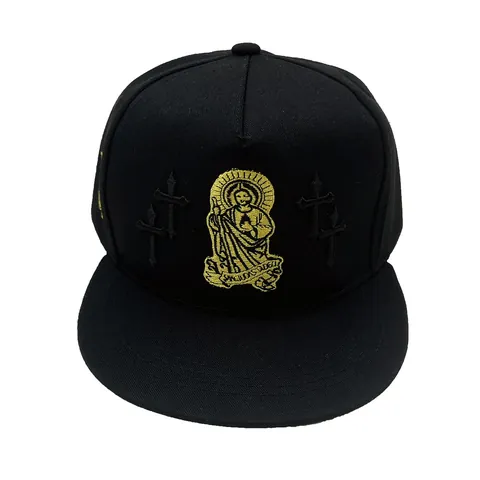 Berretto da Baseball Unisex a Tesa Piatta Con Ricamo a Croce San Judas Tadeo Streetwear Hip Hop Snapback Cappello da Sole Outdoor Sport Copricapo