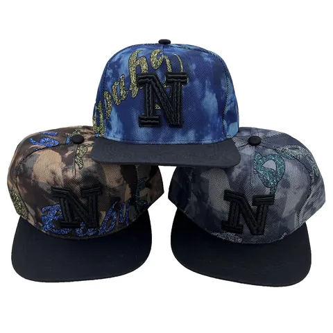 Unisex Streetwear Καπέλο Snapback με Γκράφιτι και Patch Γράμμα N Ρυθμιζόμενο Βαμβακερό με Πλέγμα Αναπνεύσιμο Hip Hop Καπέλο Μπέιζμπολ