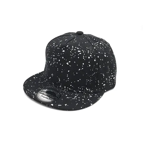 Kids Cotton Splatter Graffiti Snapback Baseball Cap Adjustable Hip Hop Style Outdoor Sun Hat For Boys Girls Toddlers