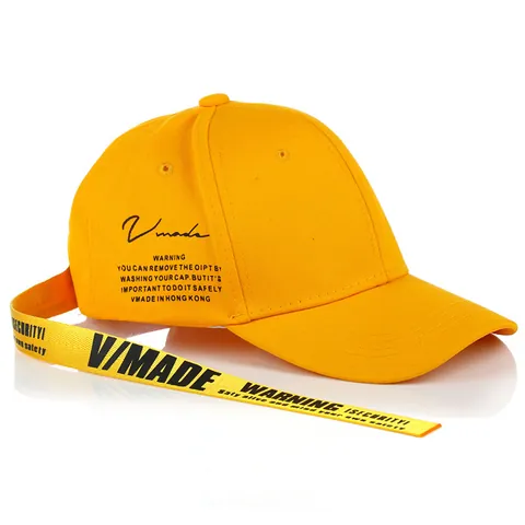 Unisex Baumwolle Baseballkappe Streetwear Langer Gurt Buchstabe Druck Einstellbar Sonnenhut Lässig Hip Hop Mode Schirmmütze