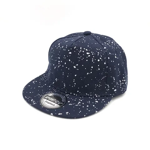 Kids Cotton Splatter Graffiti Snapback Baseball Cap Adjustable Hip Hop Style Outdoor Sun Hat For Boys Girls Toddlers