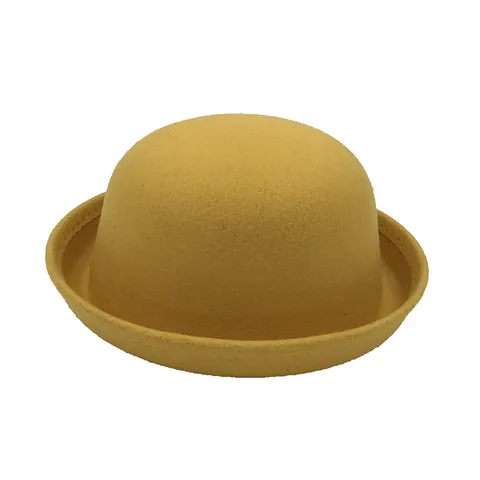 Vintage Wool Felt Bowler Hat For Kids And Adults Round Dome Rolled Brim Winter Warm Parent Child Fashion Hat Accessory