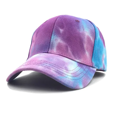 Tie-Dye Baseball Cap For Men Women Cotton Adjustable Sun Protection Breathable Outdoor Casual Graffiti Print Sport Hat