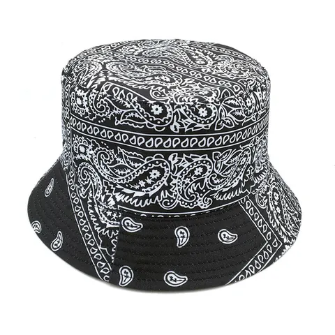 Sombrero De Pescador Reversible De Algodón Con Estampado De Bandana Paisley Para Hombre Mujer Protección Solar Aire Libre Doble Cara