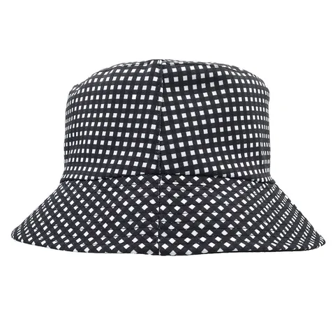 Reversible Plaid Bucket Hat For Women Cotton Foldable Checkered Sun Hat Summer Outdoor Streetwear Fashion Fisherman Cap