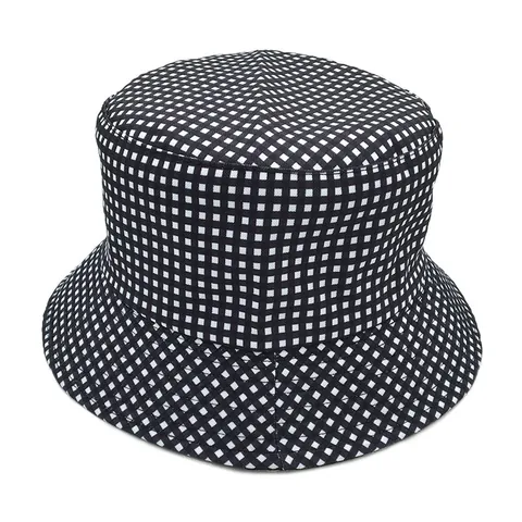 Reversible Plaid Bucket Hat For Women Cotton Foldable Checkered Sun Hat Summer Outdoor Streetwear Fashion Fisherman Cap