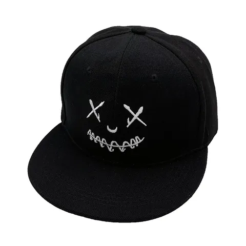 Ghost Face Borduurwerk Snapback Hoed Hip Hop Platte Rand Honkbalpet Mannen Vrouwen Katoen Ademend Streetwear Sport Cap