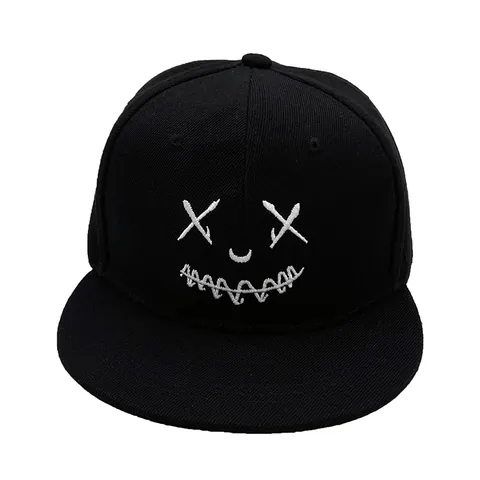 Ghost Face Borduurwerk Snapback Hoed Hip Hop Platte Rand Honkbalpet Mannen Vrouwen Katoen Ademend Streetwear Sport Cap