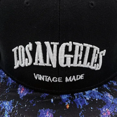 Cappellino Snapback Ricamato Los Angeles Stampa Galassia Stellata Tesa Piatta Cappello Hip Hop Per Uomo Donna Cotone