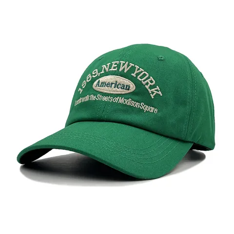 Vintage American Style Letter Embroidered Cotton Baseball Cap For Men Women Adjustable Curved Brim Sun Hat Daily Travel Accessory