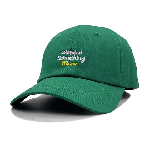 Berretto da Baseball in Cotone Unisex Ricamato Wanted Something More Lettere Regolabile Hip Hop Dad Hat Parasole Sport All'aperto