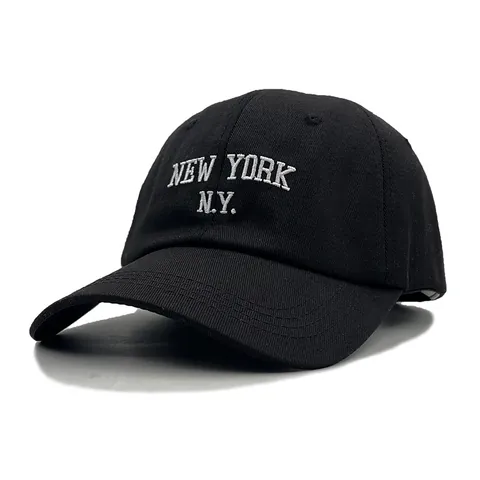 Vintage New York Embroidery Baseball Cap Unisex Cotton Twill Contrast Color Adjustable Sunshade Outdoor Sports Duckbill Hat