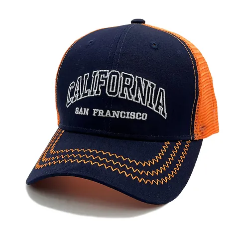 Καπέλο Trucker California San Francisco με Κέντημα Δίχτυ Καπέλο Μπέιζμπολ Ρυθμιζόμενο Hip Hop Snapback για Άνδρες Γυναίκες