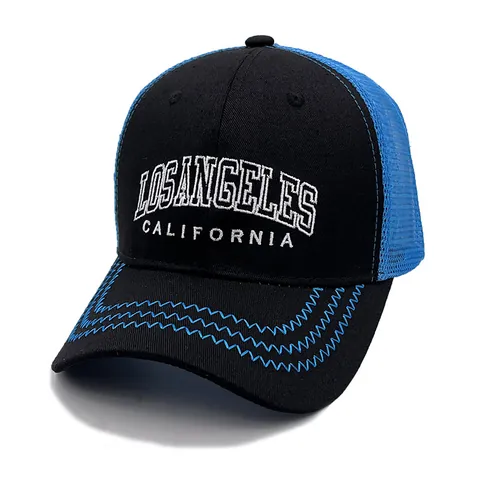 Cappello Trucker Ricamo Los Angeles California Cotone Rete Traspirante Berretto da Baseball Regolabile Parasole Snapback Per Uomo Donna Outdoor