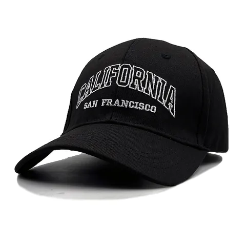 Vintage California San Francisco Embroidery Cotton Baseball Cap Adjustable Sun Protection Curved Brim Sport Hat For Men Women