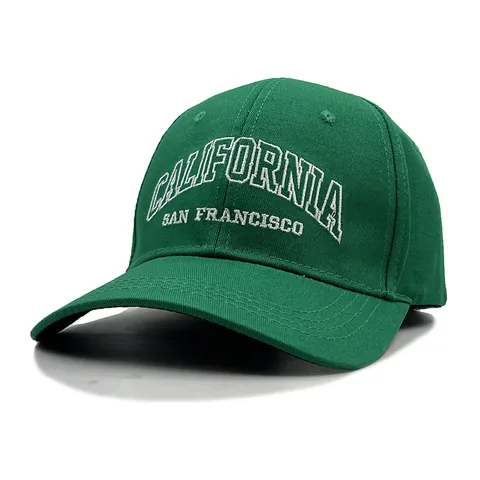 Vintage California San Francisco Embroidery Cotton Baseball Cap Adjustable Sun Protection Curved Brim Sport Hat For Men Women