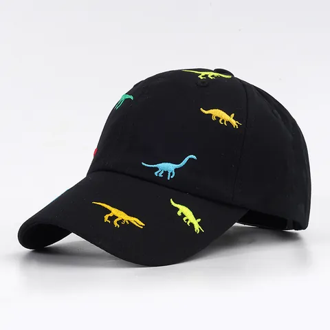 Casquette de Baseball en Coton pour Enfants Avec Broderie Impression Dinosaure Dessin Animé Chapeau de Soleil Réglable Garçons
