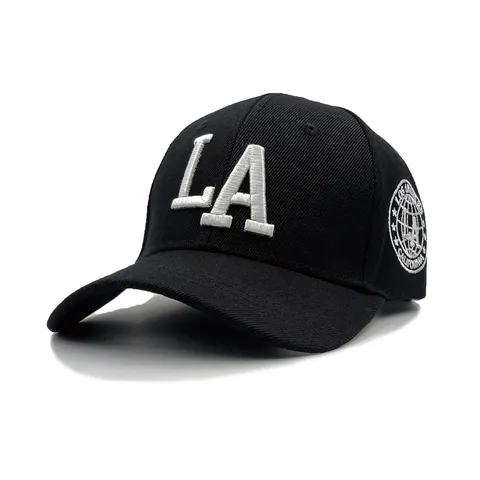 Unisex Polyester Baseballkappe Mit LA 3D Stickerei Outdoor Atmungsaktive Sonnenhut Verstellbare Snapback Sport Freizeit Reise Kappe