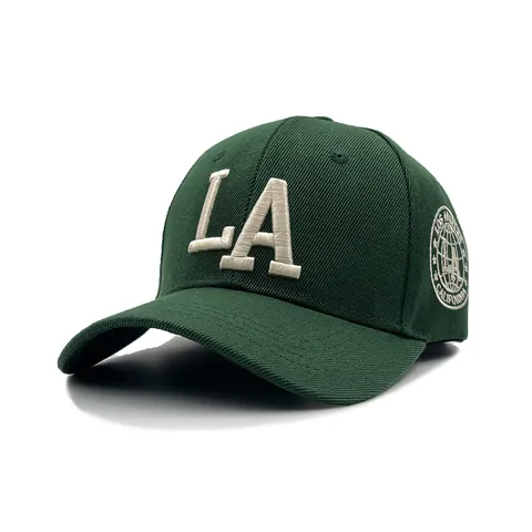 Unisex Polyester Baseballkappe Mit LA 3D Stickerei Outdoor Atmungsaktive Sonnenhut Verstellbare Snapback Sport Freizeit Reise Kappe