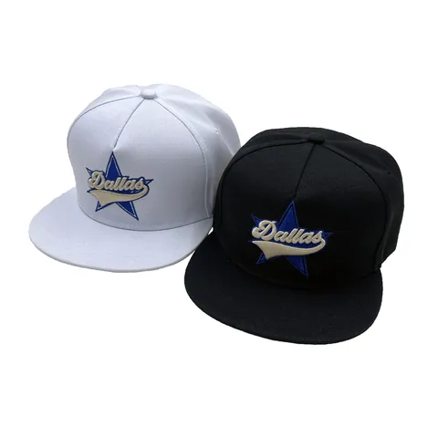 Dallas Stad Borduurwerk Platte Rand Honkbalpet Mannen Vrouwen Snapback Hip Hop Street Dance Hoed Polyester Hoofddeksel