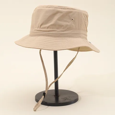 Unisex Japanese Outdoor Waterproof Bucket Hat Sun Protection Quick Dry Breathable Foldable Hiking Fishing Shade Hat With Wind Rope