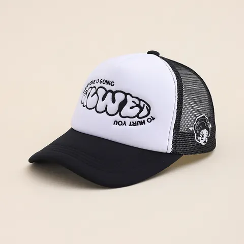 Unisex Trucker Cap Mesh Baseballkappe Mit Everyone Is Going To Hurt You Stickerei Atmungsaktiv Sommer Sonnenhut