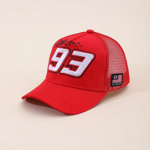 Casquette de Baseball Brodée Racing 93 Chapeau Camionneur en Maille Respirante pour Hommes Femmes Sport Décontracté Pare-Soleil Bord Incurvé