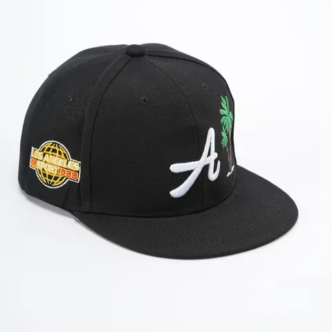 Hip Hop Buchstabe A Kokosnussbaum Stickerei Snapback Baseballkappe Flache Krempe Polyester Verstellbar Mode Sonnenhut Unisex