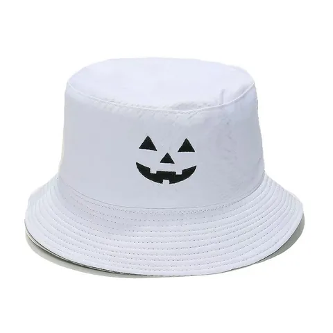 Halloween Pompoen Borduurwerk Vissershoed Dubbelzijdige Omkeerbare Zonneklep Voor Mannen Vrouwen Feest Cadeau