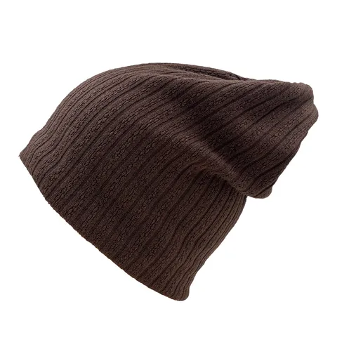 Bonnet Slouchy en Coton pour Hommes Et Femmes Tricot à Côtes Rayé Douce Respirant Léger Mince Couvre-Chef Décontracté Extérieur Unisexe Chaud